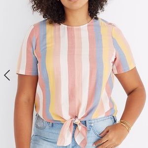 Madewell Button Back tie tee
